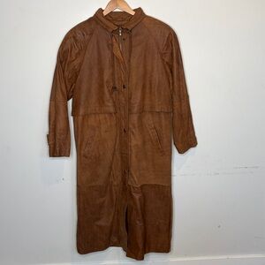 Adventure Bound By Wilson Brown Leather Insulated Duster: Size Small